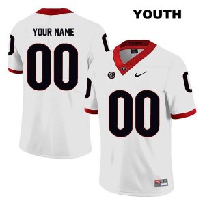Youth Georgia Bulldogs NCAA #00 Customize Nike Stitched White Legend Authentic College Football Jersey VPS4654OE